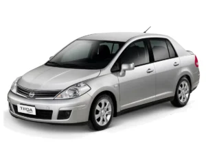Reliable Nissan Tiida sedan – spacious and comfortable choice for car rentals in Bridgetown, Barbados